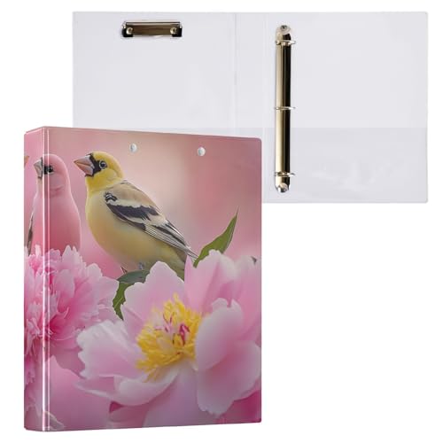 Klemmbrett mit 3 Ringen, Motiv Frühlingsvögel und Blüten, für Papier, 2,5 cm, rund, Ringbuch, Organizer, 1 Stück Klemmbrett mit 3 Ringen, Motiv Frühlingsvögel und Blüten, für Papier, 2,5 cm, rund, Ringbuch, Organizer, 1 Stück von ODAWA
