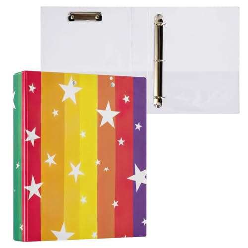 Klemmbrett mit 3 Ringen, Retro-Design, Regenbogengelb, mit Klemmbrett, Organizer für Schule und Büro, 2 Stück Klemmbrett mit 3 Ringen, Retro-Design, Regenbogengelb, mit Klemmbrett, Organizer für Schule und Büro, 2 Stück von ODAWA