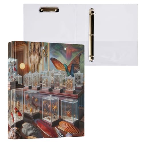 Klemmbrett mit 3 Ringen, Retro-Insekten-Design, mit Klemmbrett, Aktenordner für Bürobedarf, 1 Stück Klemmbrett mit 3 Ringen, Retro-Insekten-Design, mit Klemmbrett, Aktenordner für Bürobedarf, 1 Stück von ODAWA