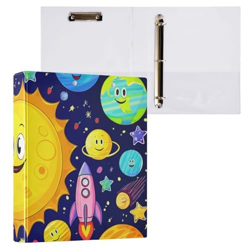 Klemmbrett mit 3 Ringen, buntes Cartoon-Sonnen-Design, hält 200 Blatt, Aktenordner für Schule und Büro, 1 Stück Klemmbrett mit 3 Ringen, buntes Cartoon-Sonnen-Design, hält 200 Blatt, Aktenordner für Schule und Büro, 1 Stück von ODAWA