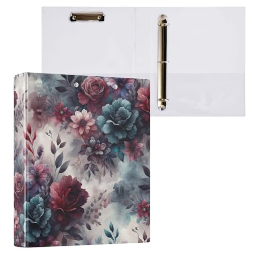 Klemmbrett mit Aquarell-Blumenmuster, runde Ringe, Organizer, 2 Stück von ODAWA