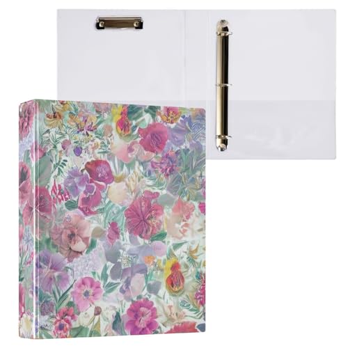 Klemmbrett mit Blumenmuster, Boho, 3 Ringbücher, Ordner mit Profil, Klemmbrett, Ordner, Organizer für Schule und Büro, 1 Stück Klemmbrett mit Blumenmuster, Boho, 3 Ringbücher, Ordner mit Profil, Klemmbrett, Ordner, Organizer für Schule und Büro, 1 Stück von ODAWA