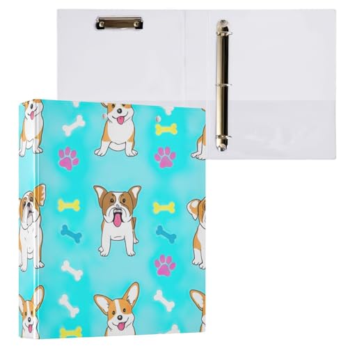 Klemmbrett mit Cartoon-Hundeknochen, Blau, 3 Ringbücher, Aktenordner für Schule und Büro, 1 Packung Klemmbrett mit Cartoon-Hundeknochen, Blau, 3 Ringbücher, Aktenordner für Schule und Büro, 1 Packung von ODAWA