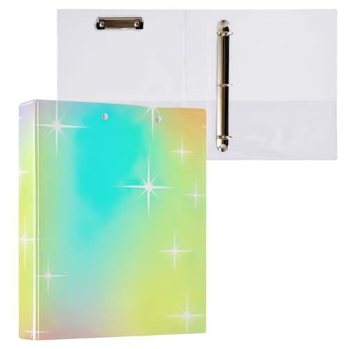 Klemmbrett mit Farbverlauf, Pastellfarben, Regenbogenfarben, 3 Ringbücher, Organizer für Schule und Büro, 2 Stück Klemmbrett mit Farbverlauf, Pastellfarben, Regenbogenfarben, 3 Ringbücher, Organizer für Schule und Büro, 2 Stück von ODAWA
