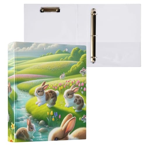 Klemmbrett mit Osterhasen, runde Ringe, 2,5 cm, Organizer für Briefgröße (21,6 x 27,9 cm), 2 Stück von ODAWA