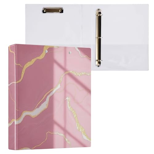 Klemmbrett mit drei Ringen, goldfarben, 2,5 cm, für Briefform, 21,6 x 27,9 cm, 1 Stück von ODAWA