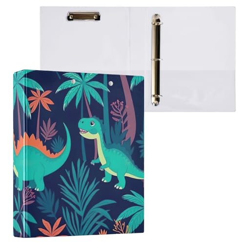 Klemmbrett mit niedlichem Dinosaurier-Motiv, 3 Ringbücher mit Klemmbrett, Aktenordner für Bürobedarf, 2 Stück Klemmbrett mit niedlichem Dinosaurier-Motiv, 3 Ringbücher mit Klemmbrett, Aktenordner für Bürobedarf, 2 Stück von ODAWA