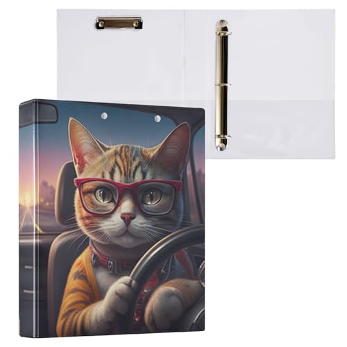 Klemmbrett mit niedlichem Katzenmotiv, 3-Ringordner für Briefgröße, Papierordner für Schule und Büro, 1 Stück Klemmbrett mit niedlichem Katzenmotiv, 3-Ringordner für Briefgröße, Papierordner für Schule und Büro, 1 Stück von ODAWA
