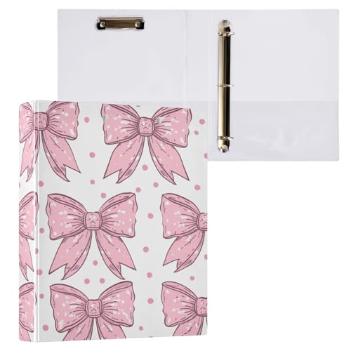 Klemmbrett mit niedlicher Schleife, rosa 3 Ringe, Organizer für Schule und Büro, 2 Stück Klemmbrett mit niedlicher Schleife, rosa 3 Ringe, Organizer für Schule und Büro, 2 Stück von ODAWA
