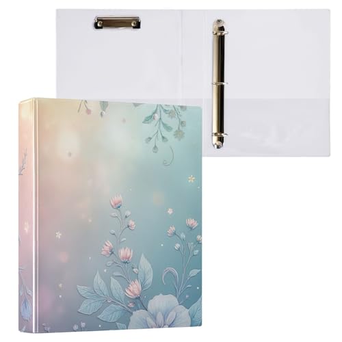 Klemmbrett mit weichen Blumen, 3 Ringbücher für Briefgröße, 2,5 cm, runde Ringe, Ordner, Organizer, 2 Stück Klemmbrett mit weichen Blumen, 3 Ringbücher für Briefgröße, 2,5 cm, runde Ringe, Ordner, Organizer, 2 Stück von ODAWA