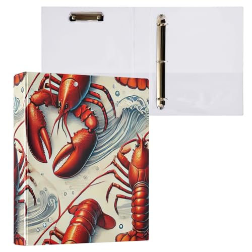 Lobsters Klemmbrett mit 3 Ringen, für Schule und Bürobedarf, Rot, 2 Stück Lobsters Klemmbrett mit 3 Ringen, für Schule und Bürobedarf, Rot, 2 Stück von ODAWA