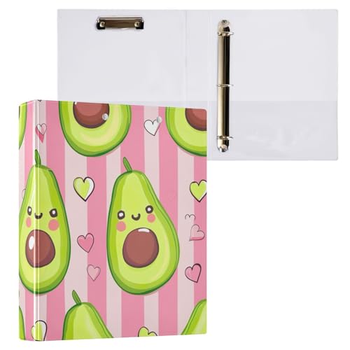 Niedliche Avocados rosa 3-Ring-Klemmbrett für Briefgröße, Papierbinder-Organizer für Schule und Büro, 2 Stück Niedliche Avocados rosa 3-Ring-Klemmbrett für Briefgröße, Papierbinder-Organizer für Schule und Büro, 2 Stück von ODAWA