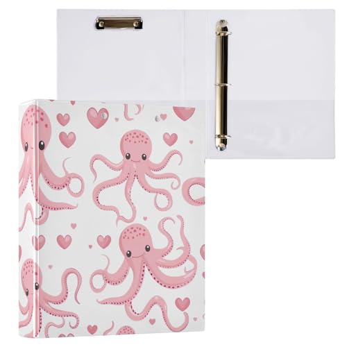 Octopus Klemmbrett mit 3 Ringen, für 200 Blatt (21,6 x 27,9 cm), Rosa, 2 Stück von ODAWA