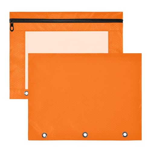 Ordnertaschen mit großer Kapazität für 3-Ringbuch, Schule, Bürobedarf, Orange, 2 Stück Ordnertaschen mit großer Kapazität für 3-Ringbuch, Schule, Bürobedarf, Orange, 2 Stück von ODAWA