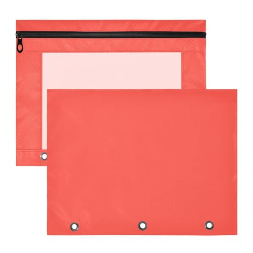 Persimmon Klarsicht-Fenstermappe für 3-Ringordner, Schule, Bürobedarf, 2 Stück Persimmon Klarsicht-Fenstermappe für 3-Ringordner, Schule, Bürobedarf, 2 Stück von ODAWA