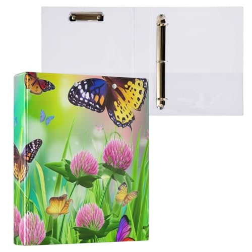 Rainbow Butterfly Garden Binder Klemmbrett 3 Ringbücher für Briefgröße, Papierordner für Schule und Bürobedarf, 1 Packung Rainbow Butterfly Garden Binder Klemmbrett 3 Ringbücher für Briefgröße, Papierordner für Schule und Bürobedarf, 1 Packung von ODAWA