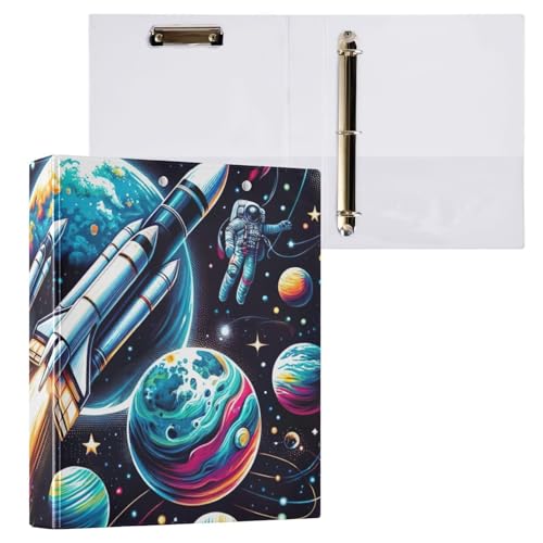 Rocket Klemmbrett mit 3 Ringen, für Papier im Briefformat (21,6 x 27,9 cm), Schwarz, 2 Stück von ODAWA