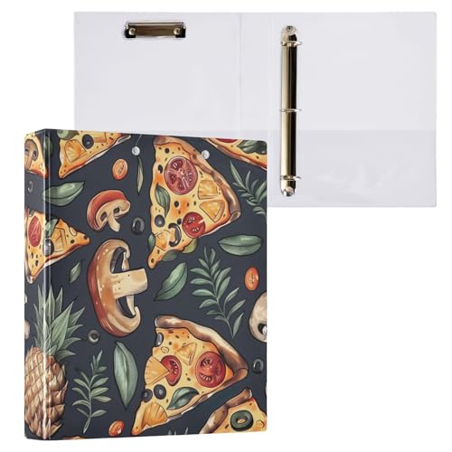 Rustikales Pizza-schwarzes Klemmbrett mit 3 Ringen, Aktenordner für Bürobedarf, 1 Packung Rustikales Pizza-schwarzes Klemmbrett mit 3 Ringen, Aktenordner für Bürobedarf, 1 Packung von ODAWA