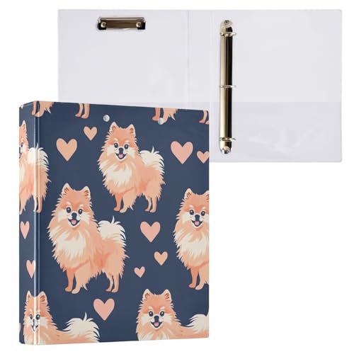 Süße Hunde Herzen 3 Ringe Klemmbrett Bindemittel für Briefgröße Papiermappe für Schule und Bürobedarf, 1 Pack Süße Hunde Herzen 3 Ringe Klemmbrett Bindemittel für Briefgröße Papiermappe für Schule und Bürobedarf, 1 Pack von ODAWA