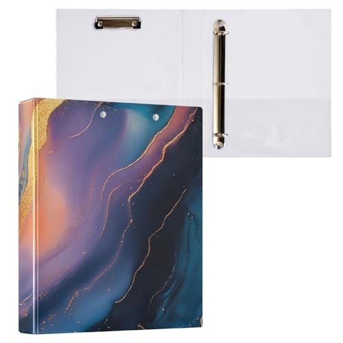 Swirl Marmor-Klemmbrett, runde Ringe, Aktenordner für Schule und Bürobedarf, 2 Stück Swirl Marmor-Klemmbrett, runde Ringe, Aktenordner für Schule und Bürobedarf, 2 Stück von ODAWA