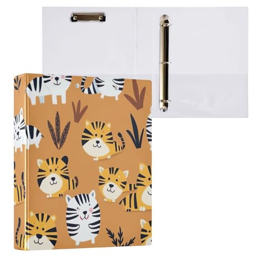 Tiger and Zebra Klemmbrett mit drei Ringbüchern für Schule und Büro, Dschungel-Orange, 1 Stück Tiger and Zebra Klemmbrett mit drei Ringbüchern für Schule und Büro, Dschungel-Orange, 1 Stück von ODAWA