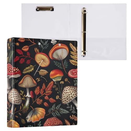Vintage Pilze Klemmbrett Binder Runde Ringe Binder Datei Ordner für Schule und Bürobedarf, 1 Packung Vintage Pilze Klemmbrett Binder Runde Ringe Binder Datei Ordner für Schule und Bürobedarf, 1 Packung von ODAWA