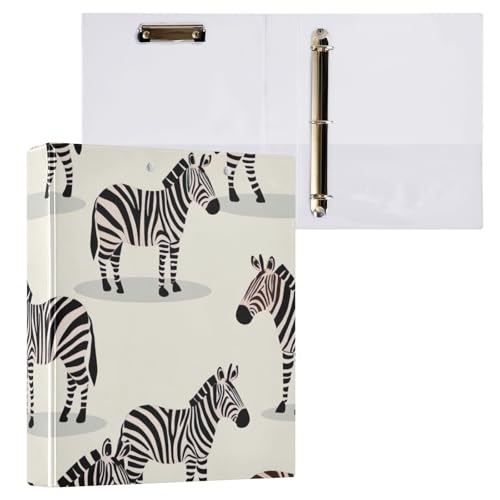 Wild Zebra Klemmbrett-Binder, 3 Ringbücher für Briefgröße, 2,5 cm, Organizer für Briefgröße (21,6 x 27,9 cm), 1 Packung von ODAWA