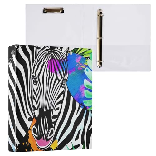Zebras Tropical Klemmbrett-Binder, 3-Ring-Ordner, hält 200 Blatt, Aktenordner für Schul- und Bürobedarf, 1 Packung von ODAWA