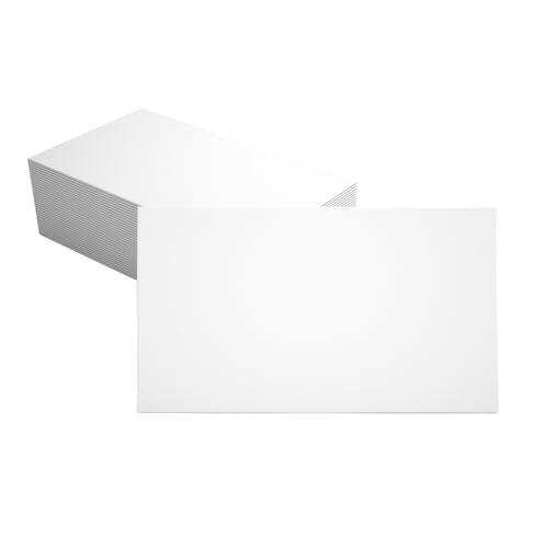 100 PCS Karteikarten Blanko, Postkarten Blanko, 14.5×9.5cm Karteikarten Weiß, Kraftpapier Karten, Index Cards, Klappkarten Blanko für Moderationskarten, Lernkarten,Grußkarten von ODDerZZii