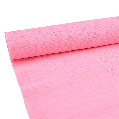 Krepppapier-Rolle für Blumenherstellung, 70 g, Hot Pink, 25,4 cm Breite, 2,4 m Länge (Pfirsichrosa) von ODETOJOY