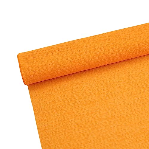 Krepppapier Rolle für die Herstellung von Orange Krepppapier ideal für Kreativen Hobbies Farbig sortiert-25 x 250 cm von ODETOJOY