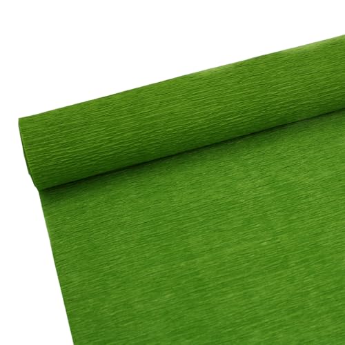 Krepppapierrolle zur Herstellung von Blumen, 70g Premium weißes grünes pinkes Krepppapier, Streamer, 25 cm Breite, 2,5 m Länge Lawn Green Krepppapierrolle zur Herstellung von Blumen, 70g Premium weißes grünes pinkes Krepppapier, Streamer, 25 cm Breite, 2,5 m Länge Lawn Green von ODETOJOY
