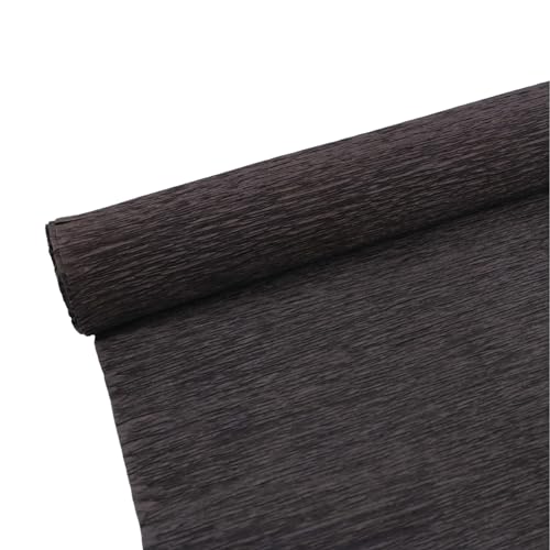 Krepppapierrolle zur Herstellung von Blumen, 70g Premium weißes grünes pinkes Krepppapier, Streamer, 25 cm Breite, 2,5 m Länge Schwarz Krepppapierrolle zur Herstellung von Blumen, 70g Premium weißes grünes pinkes Krepppapier, Streamer, 25 cm Breite, 2,5 m Länge Schwarz von ODETOJOY