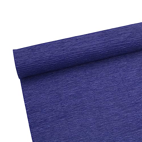 Krepppapierrolle zur Herstellung von Blumen, 70g Premium weißes grünes pinkes Krepppapier, Streamer, 25 cm Breite, 2,5 m Länge dunkelblau Krepppapierrolle zur Herstellung von Blumen, 70g Premium weißes grünes pinkes Krepppapier, Streamer, 25 cm Breite, 2,5 m Länge dunkelblau von ODETOJOY