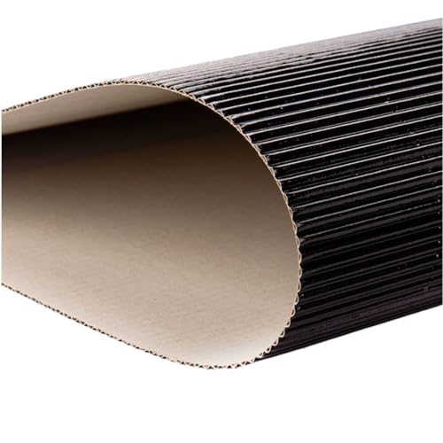 ODETOJOY Metallisch Perlmuttige Wellpappe-Blätter 25x35 cm | 10er-Pack Glitzerndes Kunstpapier für 3D-Handarbeit & Schulprojekte | Reißfest & Acidfrei (Schwarz) von ODETOJOY