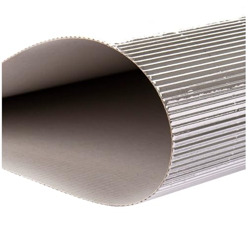 ODETOJOY Metallisch Perlmuttige Wellpappe-Blätter 25x35 cm | 10er-Pack Glitzerndes Kunstpapier für 3D-Handarbeit & Schulprojekte | Reißfest & Acidfrei (Silber) von ODETOJOY