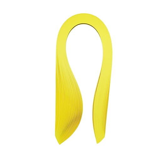 ODETOJOY Quilling-Papierstreifen, gelb, 3 mm, 5 mm, 10 mm, Federleiste, Sonnenblume, gerolltes Papier, Filigran, Narzissen-Spirale, Papierstreifen, Kanarienvogel, 53,3 cm, 120 Stück/Beutel (5 mm) von ODETOJOY