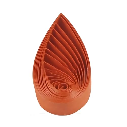 Pestal Papierstreifen für Origami-Papierstreifen, 5 mm, einfarbige Origami-Papierstreifen, 0,5 cm, orange-rot Nr. 44 von ODETOJOY
