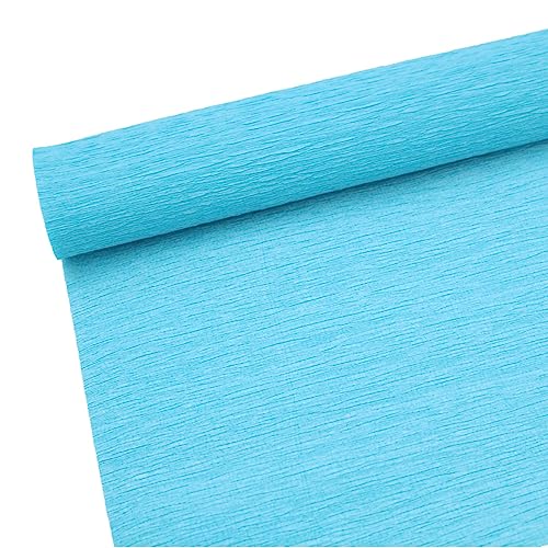 Premium-Krepppapierrolle für Blumenherstellung, weißes, grünes und rosa Krepppapier Streamer 70g, 25cm Breite, 2,5m Länge Blau Premium-Krepppapierrolle für Blumenherstellung, weißes, grünes und rosa Krepppapier Streamer 70g, 25cm Breite, 2,5m Länge Blau von ODETOJOY