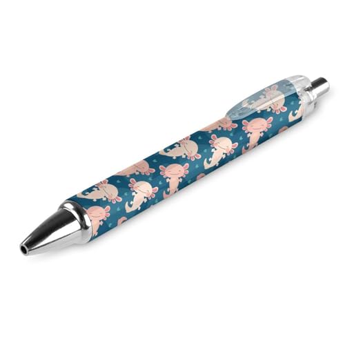 ODHHGDF Axolotl Kugelschreiber mit Kawaii-Muster, schwarze Tinte, Gelschreiber, einziehbar, glattes Schreiben, feine Spitze, 0,5 mm, 1 Stück ODHHGDF Axolotl Kugelschreiber mit Kawaii-Muster, schwarze Tinte, Gelschreiber, einziehbar, glattes Schreiben, feine Spitze, 0,5 mm, 1 Stück von ODHHGDF