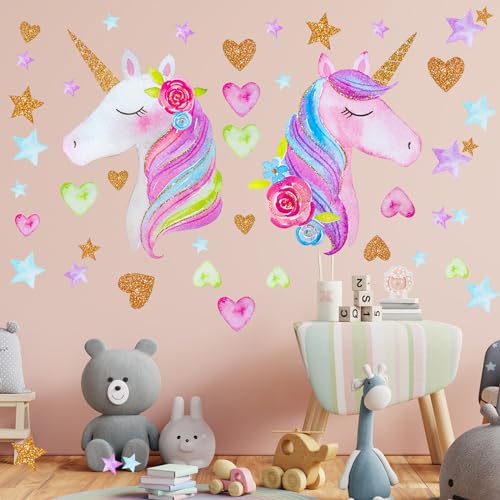 ODIWEN Wall Sticker Unicorn Wandsticker Große Einhorn, Groß Wandaufkleber Einhorn Wandtattoo Wandaufkleber Wandsticker Wanddeko für Mädchen Kinderzimmer Schlafzimmer Wohnzimmer Mädchenzimmer ODIWEN Wall Sticker Unicorn Wandsticker Große Einhorn, Groß Wandaufkleber Einhorn Wandtattoo Wandaufkleber Wandsticker Wanddeko für Mädchen Kinderzimmer Schlafzimmer Wohnzimmer Mädchenzimmer von ODIWEN