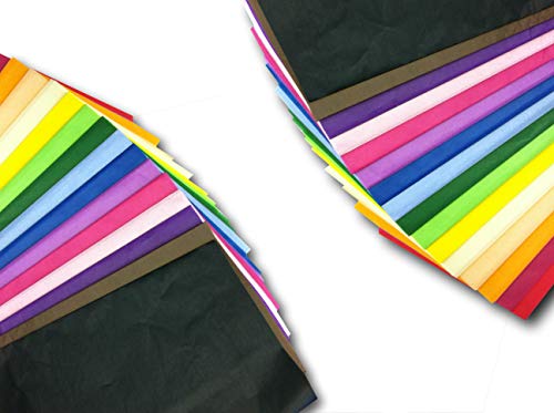 ODL Packaging - Farbiges Seidenpapier/Geschenkpapierbögen (50,8 x 76,2 cm) - Mischung aus Farben - 50 Stück - Ideal für Basteln und Schutz von zerbrechlichen Gegenständen von ODL Packaging