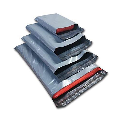 100 gemischte graue Kunststoff-Versandtaschen von RealPack von Realpack