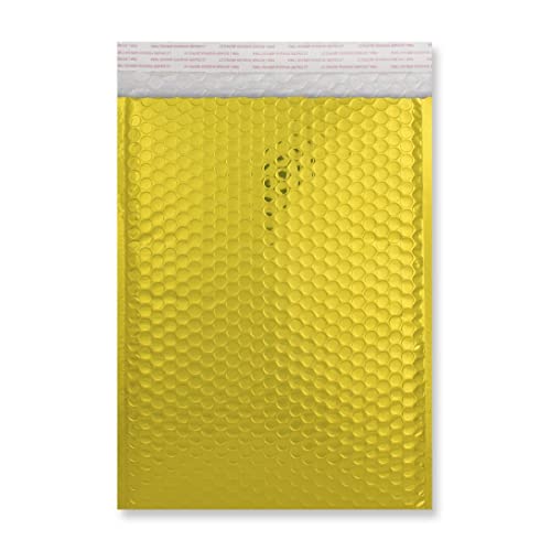 Versandtaschen, metallisch, Luftpolsterfolie, A4, C4, 324 x 230 mm, goldfarben, 10 Stück von ODL Packaging