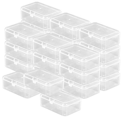 ODOOKON 24 Stück Clear Kunststoffperlen Jewelry Organizer Box, 6,5 cm * 4,5 cm * 2,4 cm, Kunststoff, Aufbewahrungsbehälter mit Deckel für kleine Gegenstände und andere Bastelprojekte ODOOKON 24 Stück Clear Kunststoffperlen Jewelry Organizer Box, 6,5 cm * 4,5 cm * 2,4 cm, Kunststoff, Aufbewahrungsbehälter mit Deckel für kleine Gegenstände und andere Bastelprojekte von ODOOKON