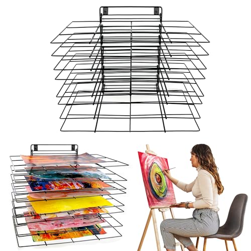 BILDER TROCKENGESTELL zur WANDMONTAGE mit Schrauben für Klassenzimmer | Hängendes Kleines Kunsttrockengestell FÜR DIE WAND | 8 Abnehmbare Fächer | Bildertrocknungsregal für Kunst, Drucke usw. BILDER TROCKENGESTELL zur WANDMONTAGE mit Schrauben für Klassenzimmer | Hängendes Kleines Kunsttrockengestell FÜR DIE WAND | 8 Abnehmbare Fächer | Bildertrocknungsregal für Kunst, Drucke usw. von ODOXIA