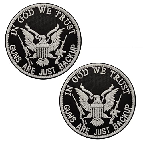 Guns are Just Backup Patch Applikationen in God We Trust bestickte Applikationen, taktische Armband-Abzeichen, Emblem-Befestigung, Hakenverschluss, Rückseite, Nähreparatur Guns are Just Backup Patch Applikationen in God We Trust bestickte Applikationen, taktische Armband-Abzeichen, Emblem-Befestigung, Hakenverschluss, Rückseite, Nähreparatur von ODSP