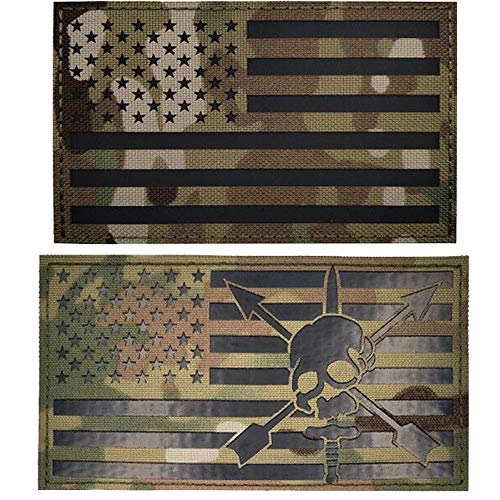 IR Infrarot Reflektierende Piraten Amerikanische USA Flagge Patches, Emblem Tactical Military Moral Fastener Hook and Loop Backing Badges Dekorative Applikationen von ODSP