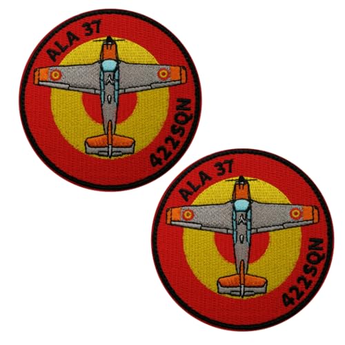 ALA 37 422 Squadron Militär Flugzeug Spanische Luftwaffe Patches, Taktische Moral Embleme Abzeichen Set für Jacken Rucksäcke Uniformen Kleidung, 8 cm ALA 37 422 Squadron Militär Flugzeug Spanische Luftwaffe Patches, Taktische Moral Embleme Abzeichen Set für Jacken Rucksäcke Uniformen Kleidung, 8 cm von ODSS