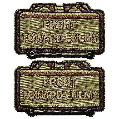 Aufnäher mit Aufschrift "Front Toward Enemy", bestickt, Stoff, lustige Applikation, taktische Militär Moral Kampf Armband Abzeichen von ODSS